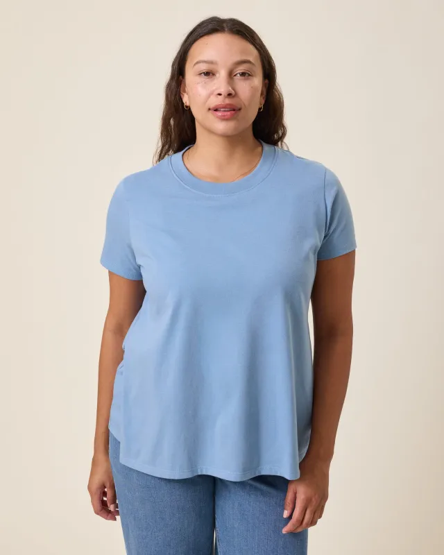Classic Cotton Nursing T-shirt | Vintage Blue made by Kindred Bravely