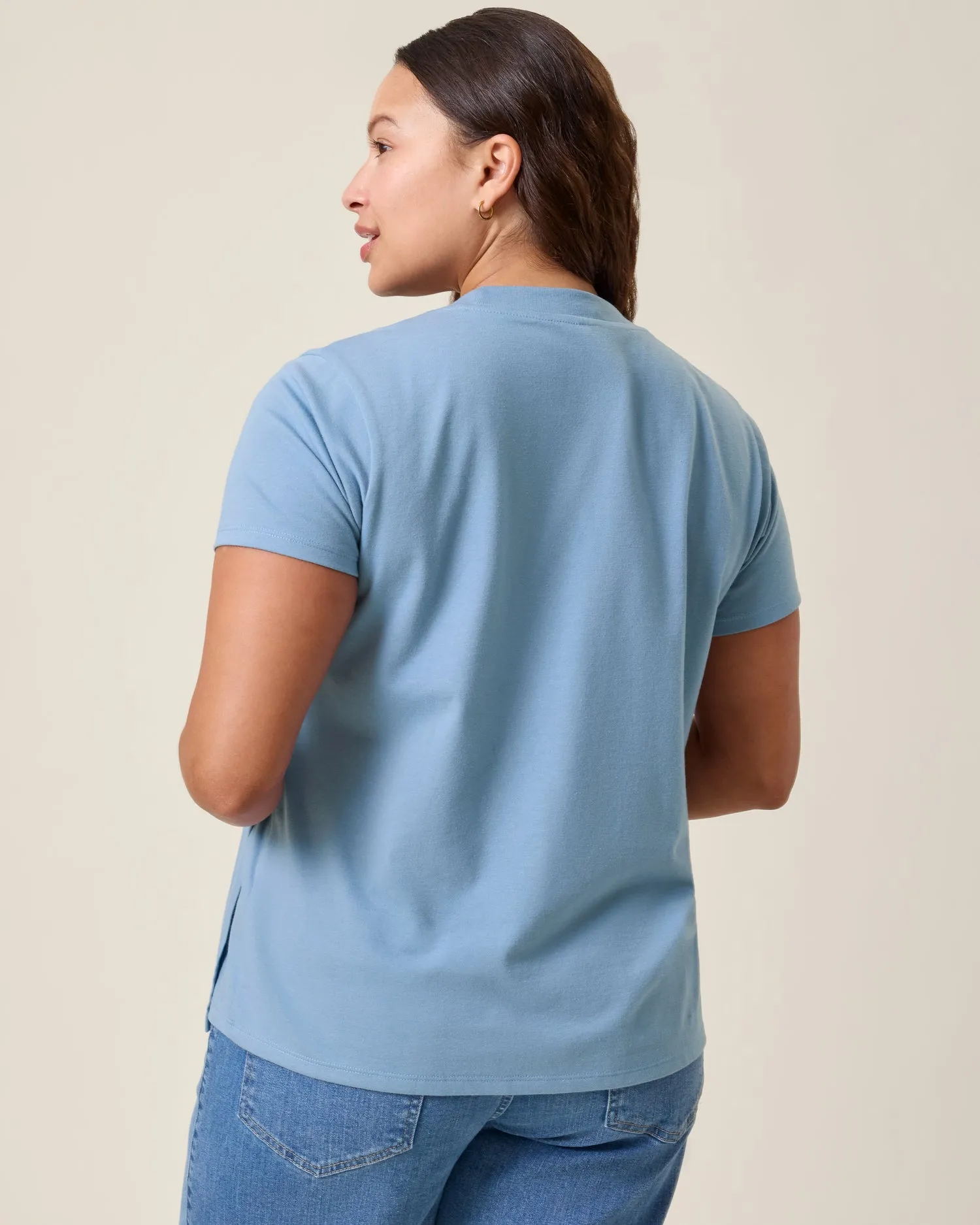 Classic Cotton Nursing T-shirt | Vintage Blue sold by Storq product image thumbnail 4