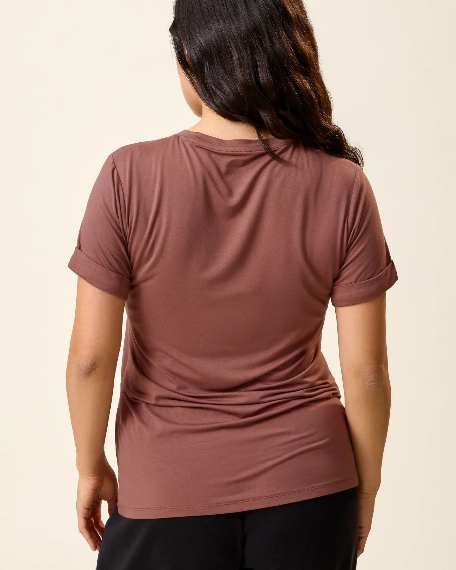 Asymmetrical Nursing T-shirt | Redwood sold by Storq product image thumbnail 4