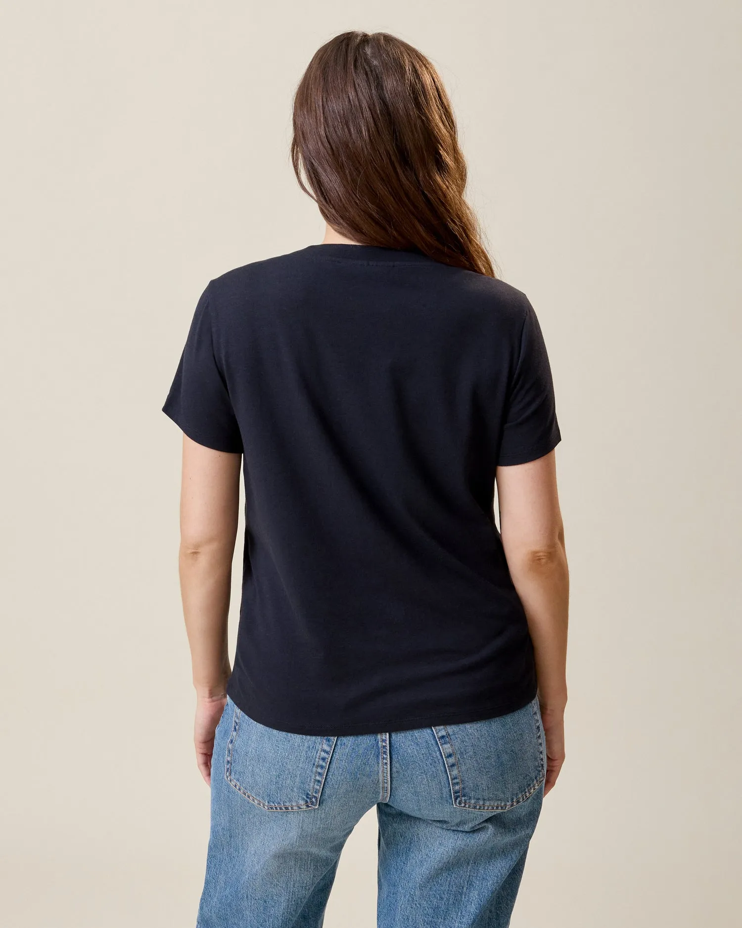 Modal V-neck Nursing T-shirt | Black sold by Storq product image thumbnail 3