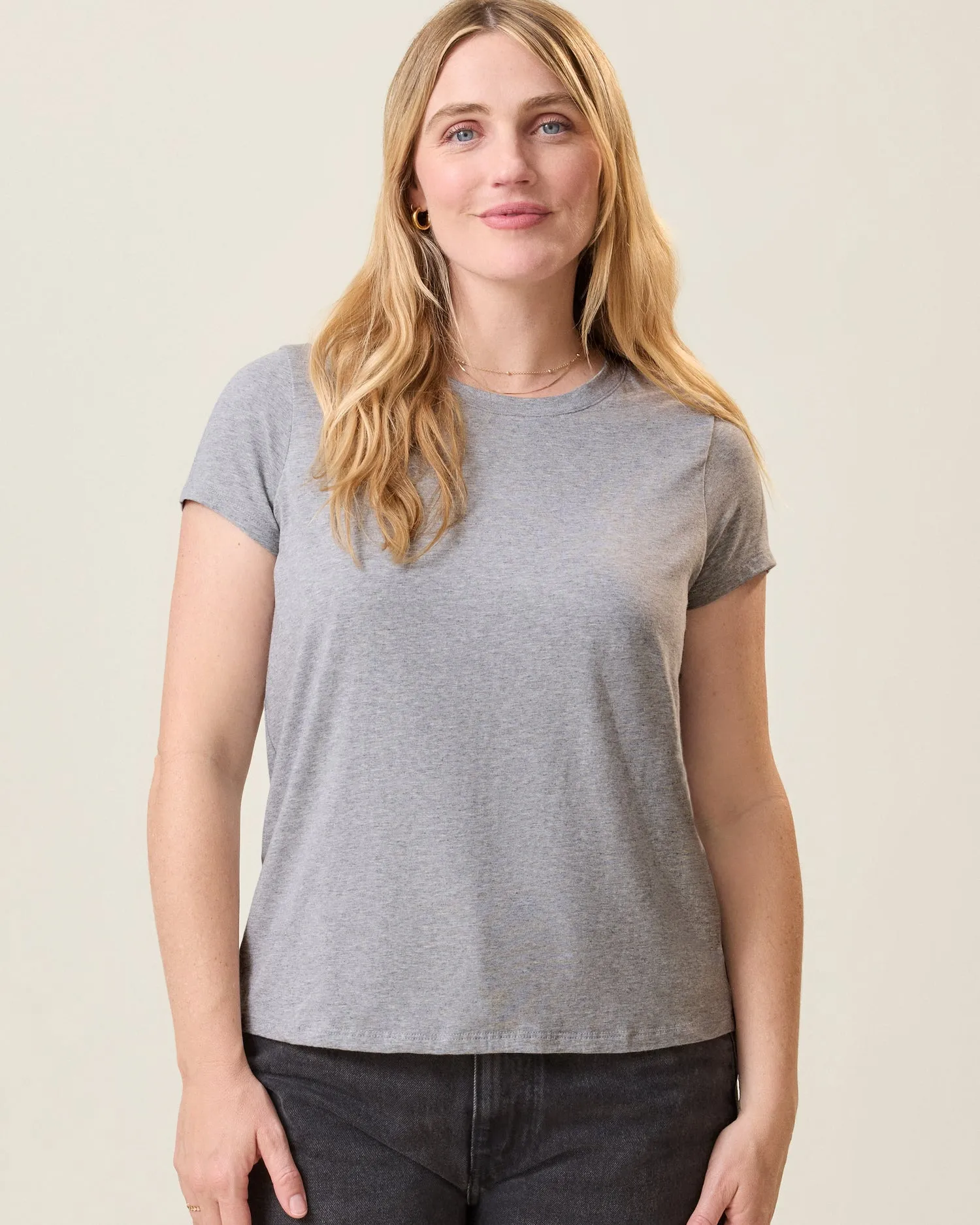 Modal Crew Neck Nursing T-shirt | Grey Heather sold by Storq