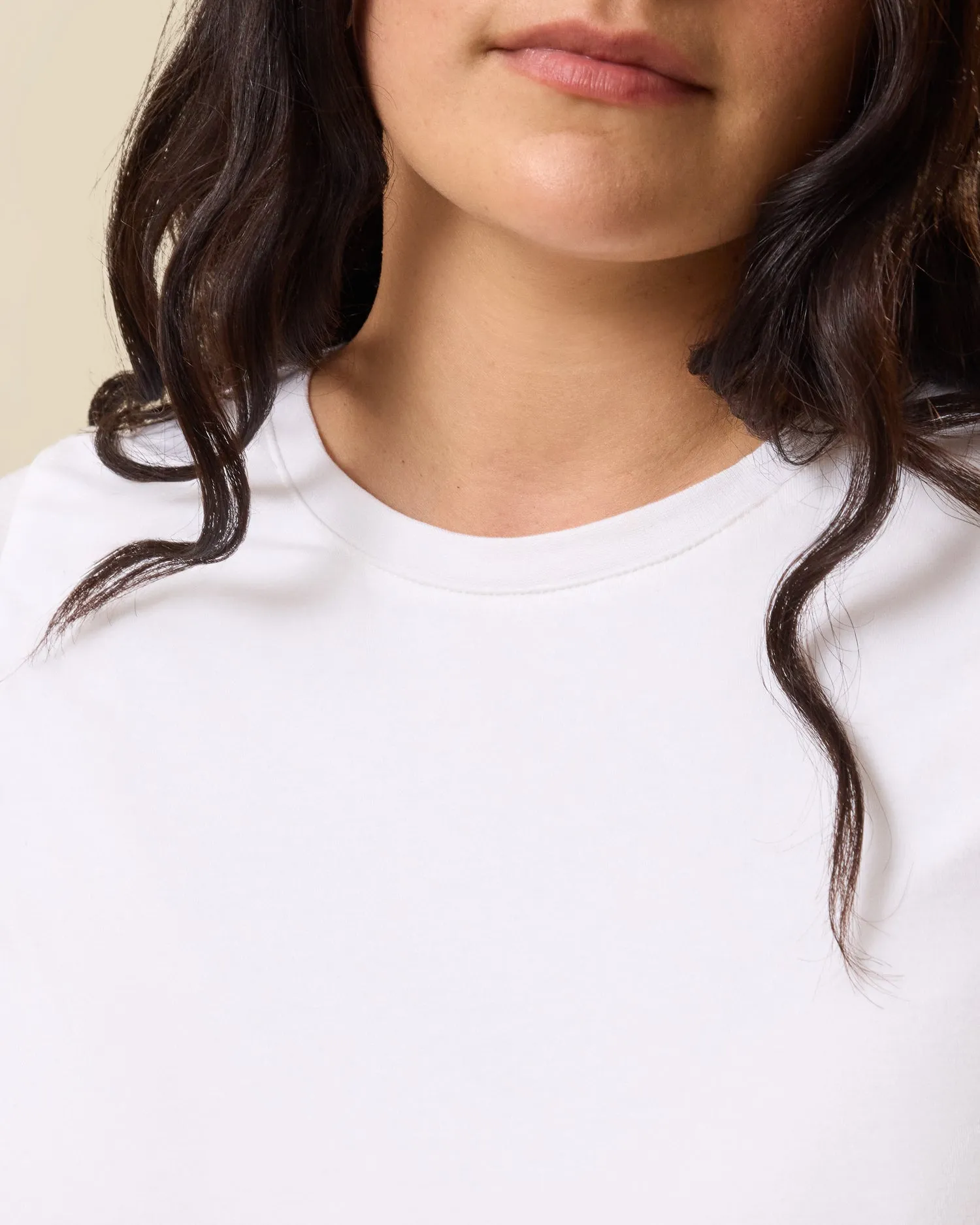 Modal Crew Neck Nursing T-shirt | White sold by Storq product image thumbnail 3