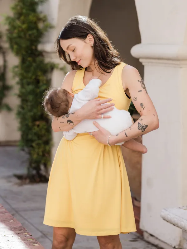 Penelope Crossover Nursing Dress | Citrus made by Kindred Bravely