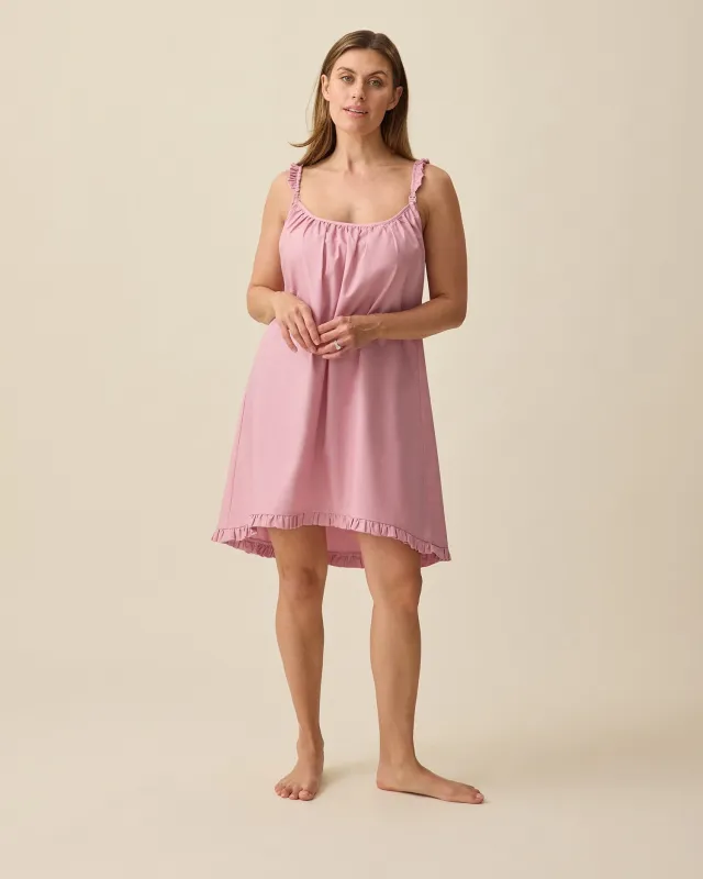 Dreamy Cotton Maternity & Nursing Nightgown | Light Mauve made by Kindred Bravely