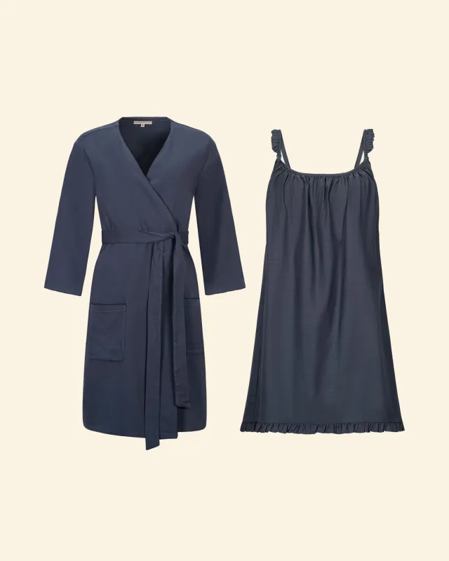Cotton Sleep Set | Midnight Blue made by Kindred Bravely