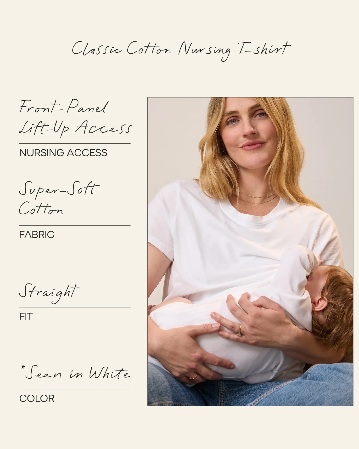 Classic Cotton Nursing T-shirt | Navy & White Stripe - Embroidered sold by Storq product image thumbnail 5