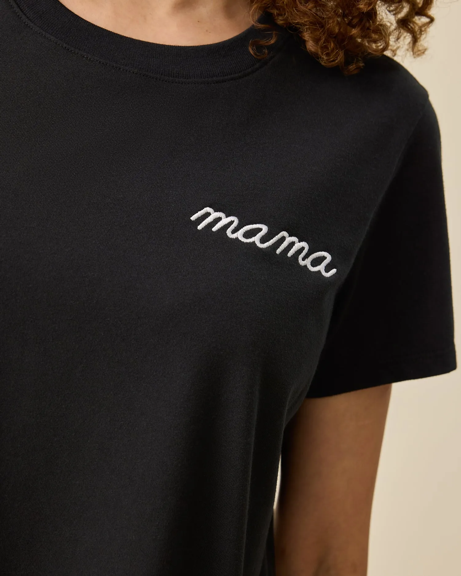 Classic Cotton Nursing T-shirt | Black - Embroidered sold by Storq product image thumbnail 4