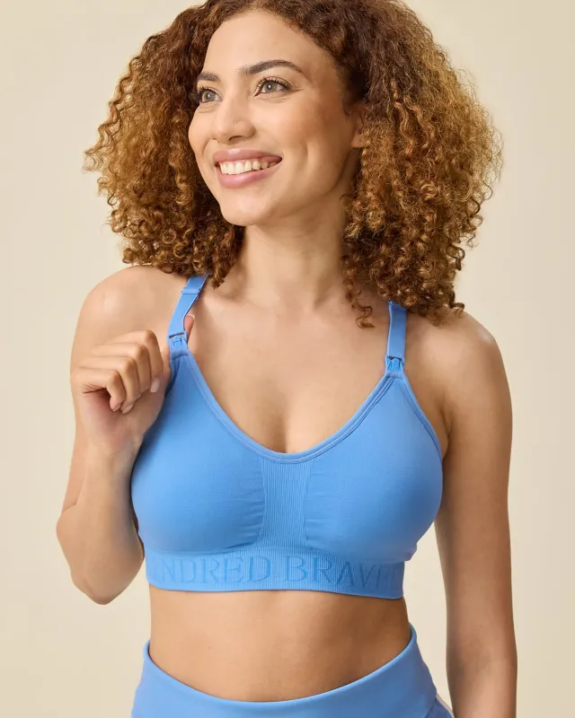 Sublime® Low Impact Nursing Sports Bra | Harbor Blue made by Kindred Bravely