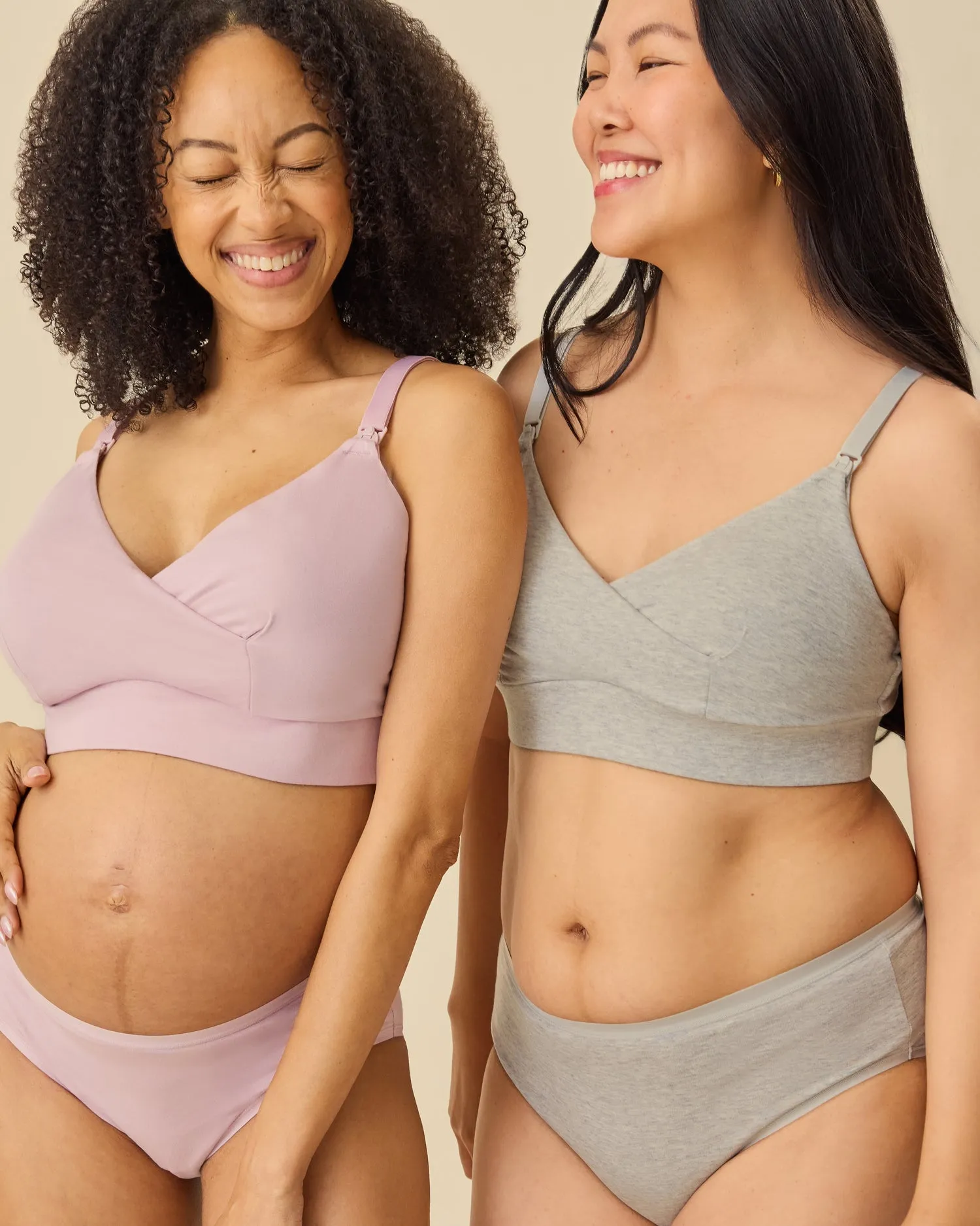 SoftStretch Cotton Maternity & Postpartum Hipster | Lilac Mist sold by Storq product image thumbnail 5