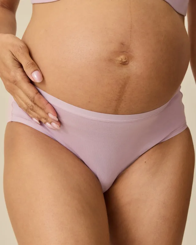 SoftStretch Cotton Maternity & Postpartum Hipster | Lilac Mist made by Kindred Bravely
