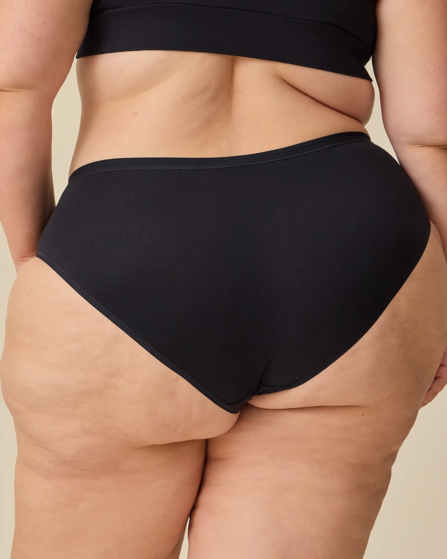 SoftStretch Cotton Maternity & Postpartum Hipster | Black sold by Storq product image thumbnail 4