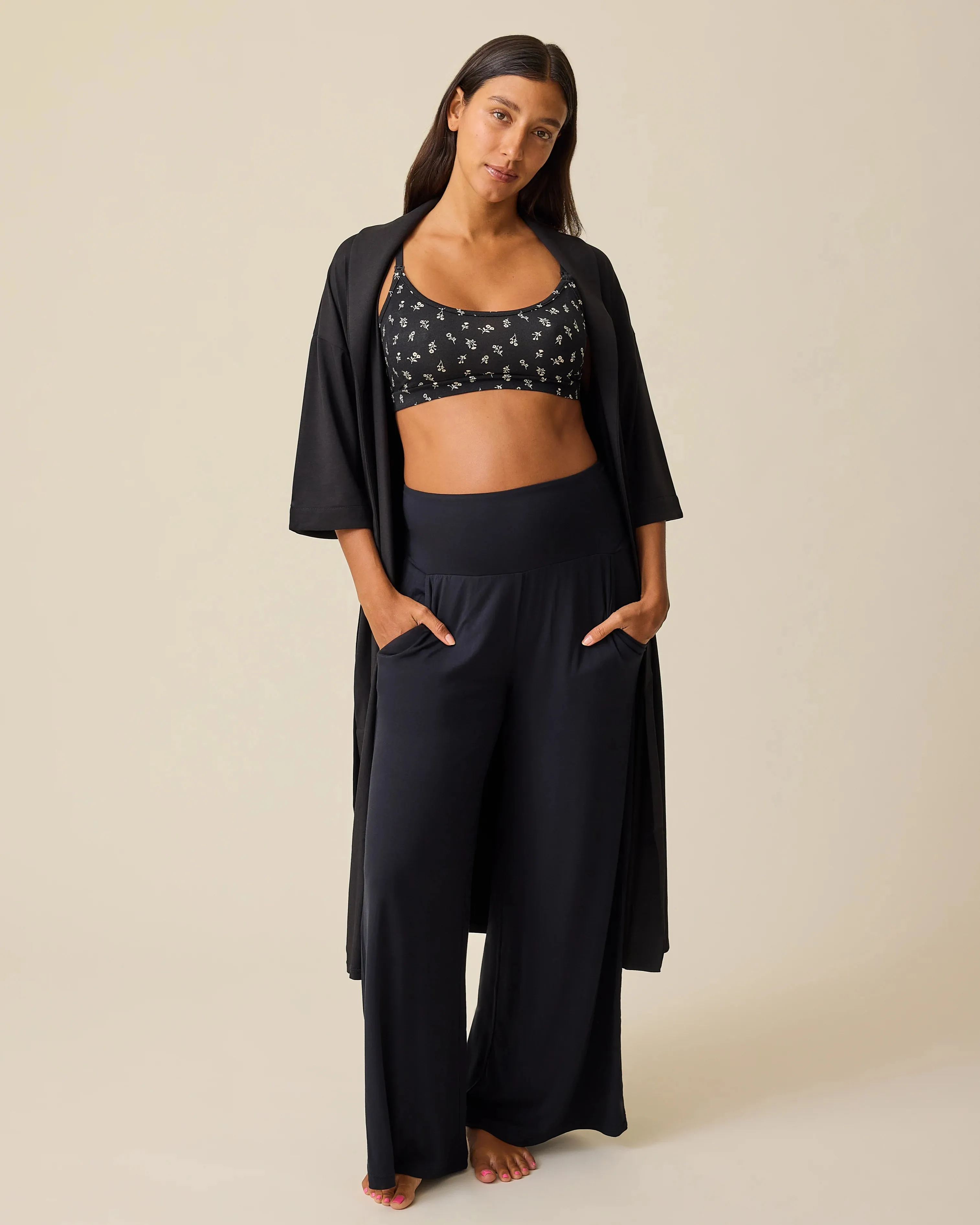 The Restore Cotton Blend Robe | Black sold by Storq product image thumbnail 5