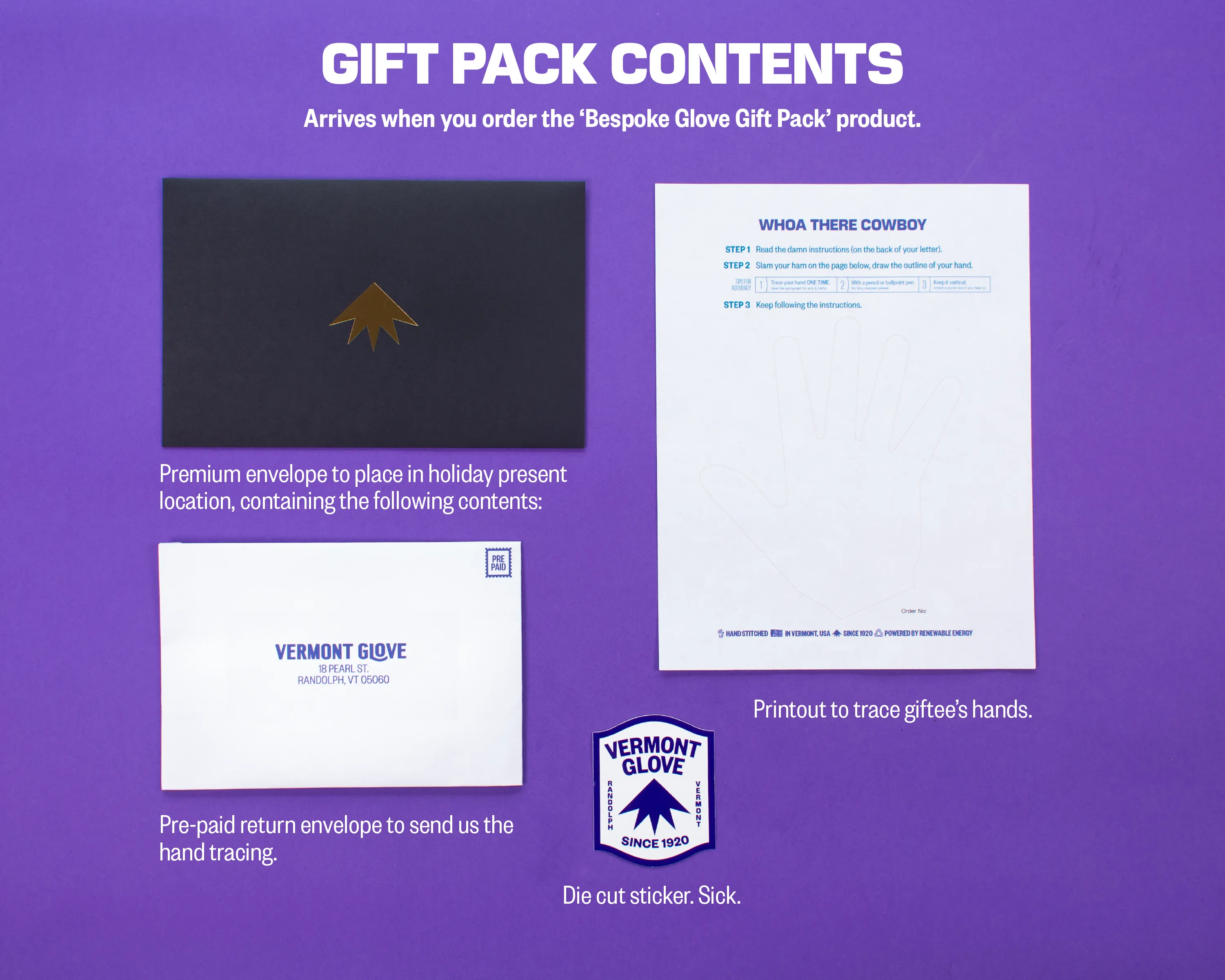 Custom Leather Work Glove - Gift Pack sold by Vermont Glove product image thumbnail 3