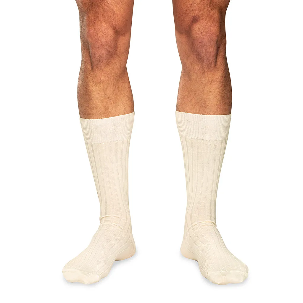 Natural Merino Wool Mid Calf Dress Socks sold by Boardroom Socks