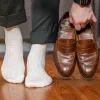 Natural Merino Wool Mid Calf Dress Socks sold by Boardroom Socks