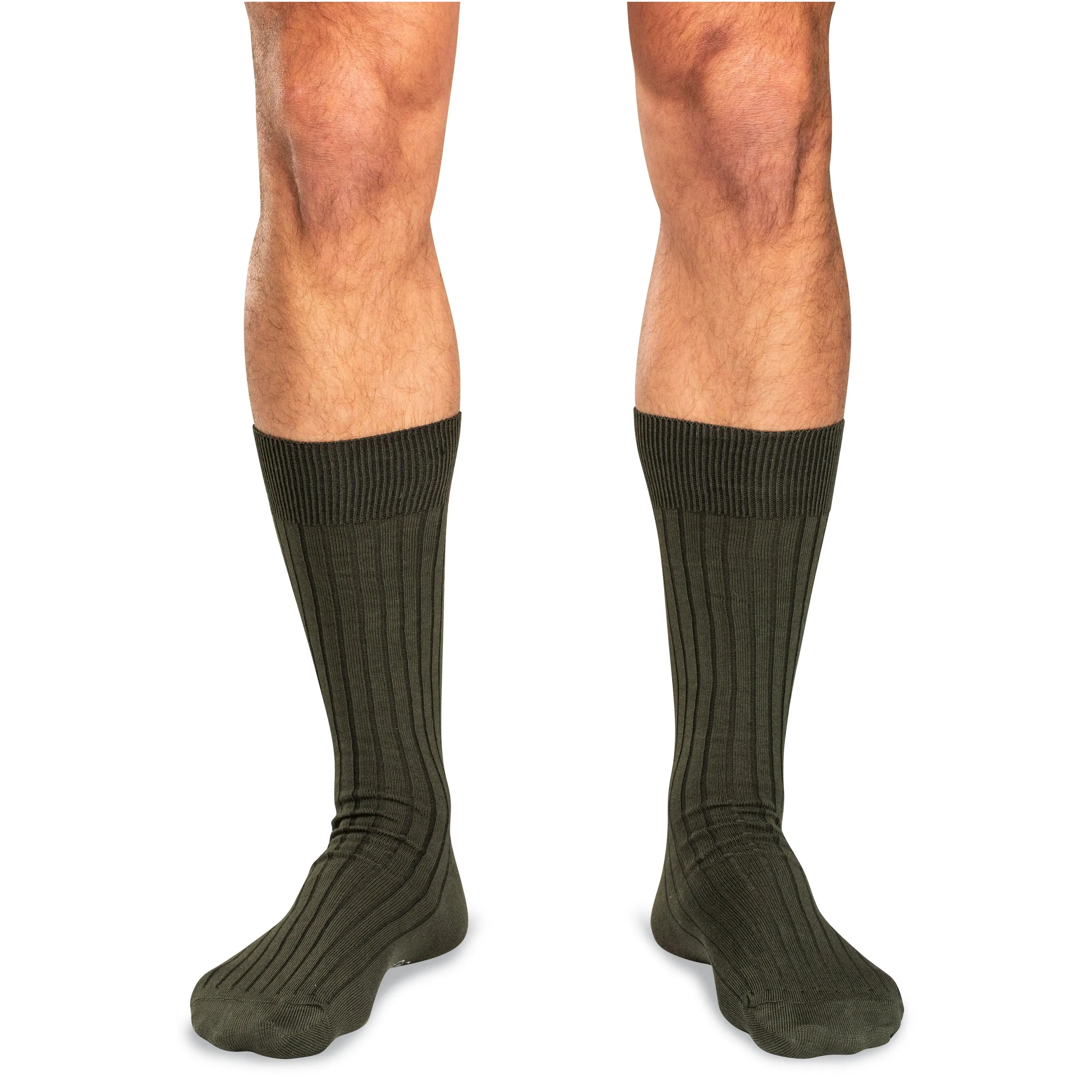 Olive Cotton Mid Calf Dress Socks sold by Boardroom Socks