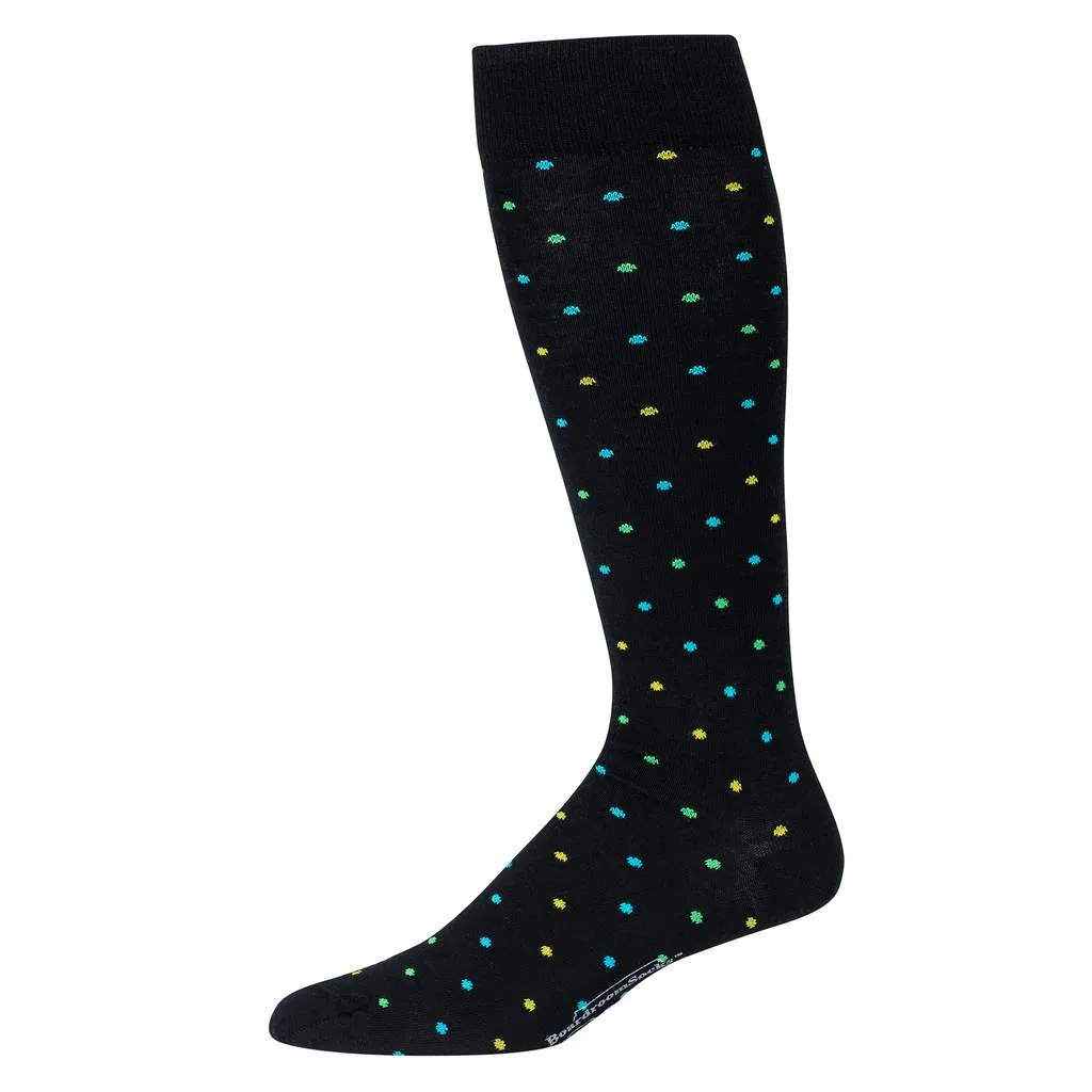 Tri-Color Dots on Black Merino Wool Over the Calf Dress Socks sold by Boardroom Socks product image thumbnail 4