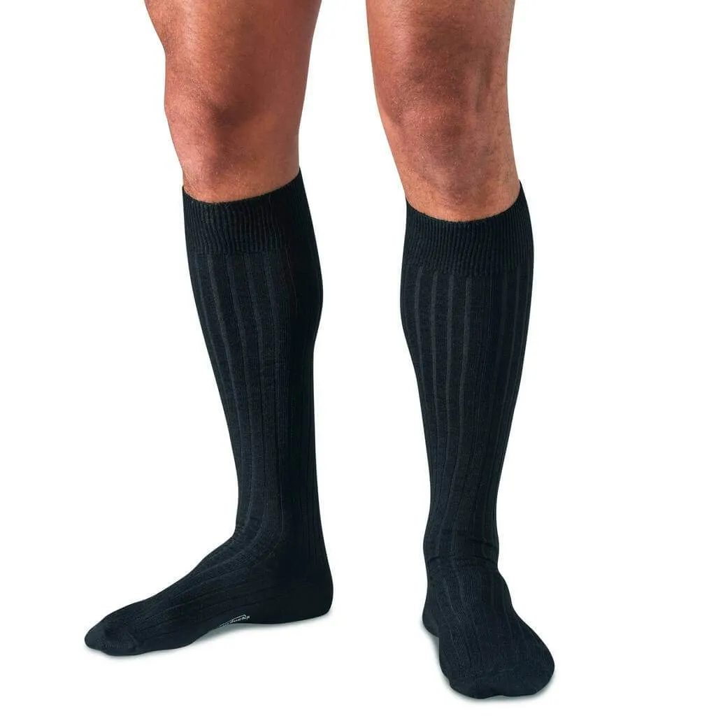 Black Merino Wool Over the Calf Dress Socks sold by Boardroom Socks