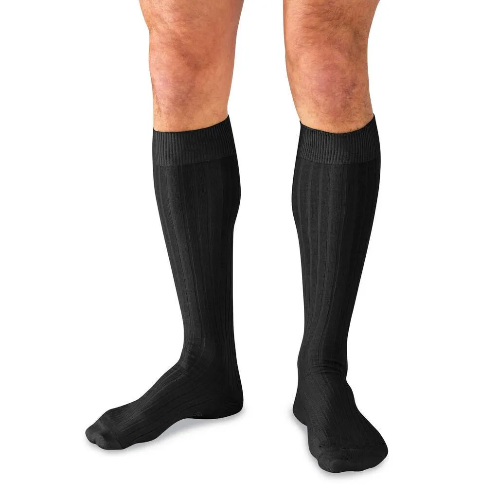 Black Cotton Over the Calf Dress Socks sold by Boardroom Socks