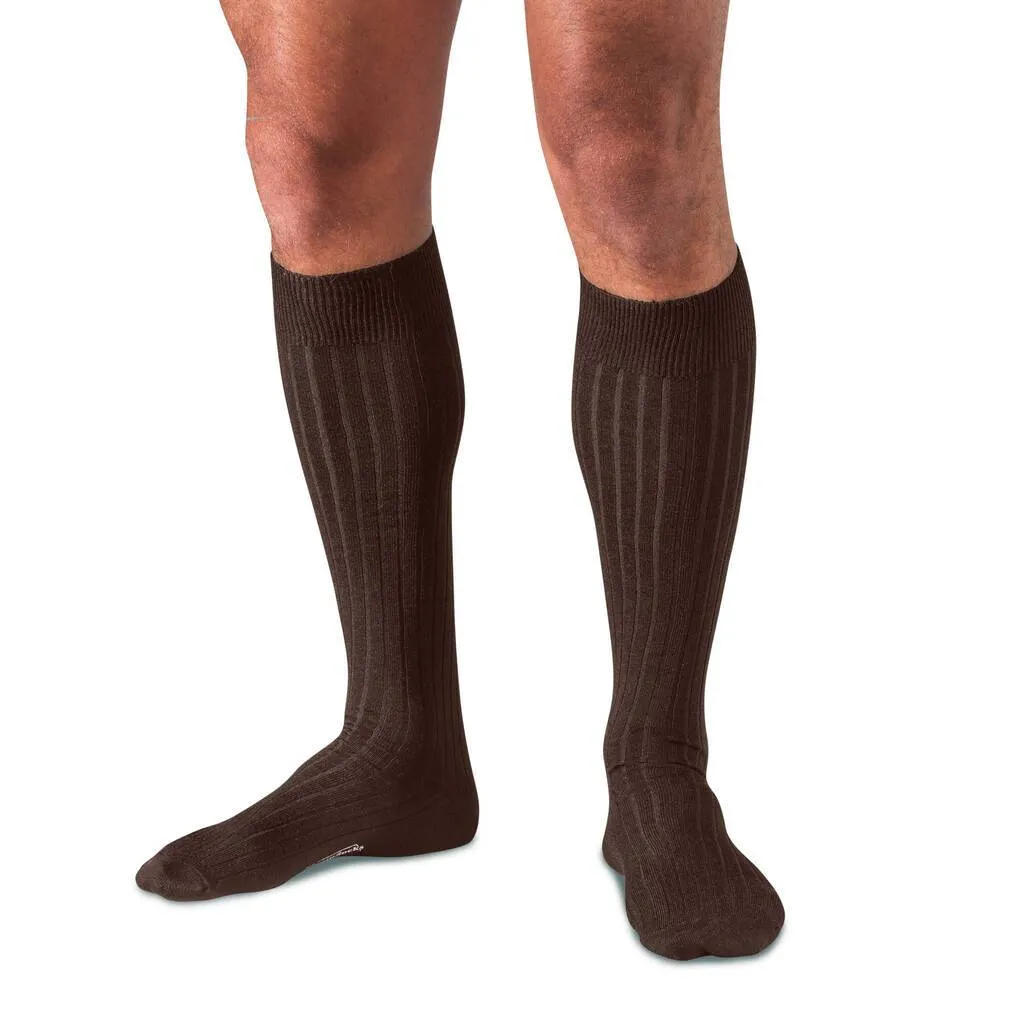 Brown Merino Wool Over the Calf Dress Socks sold by Boardroom Socks