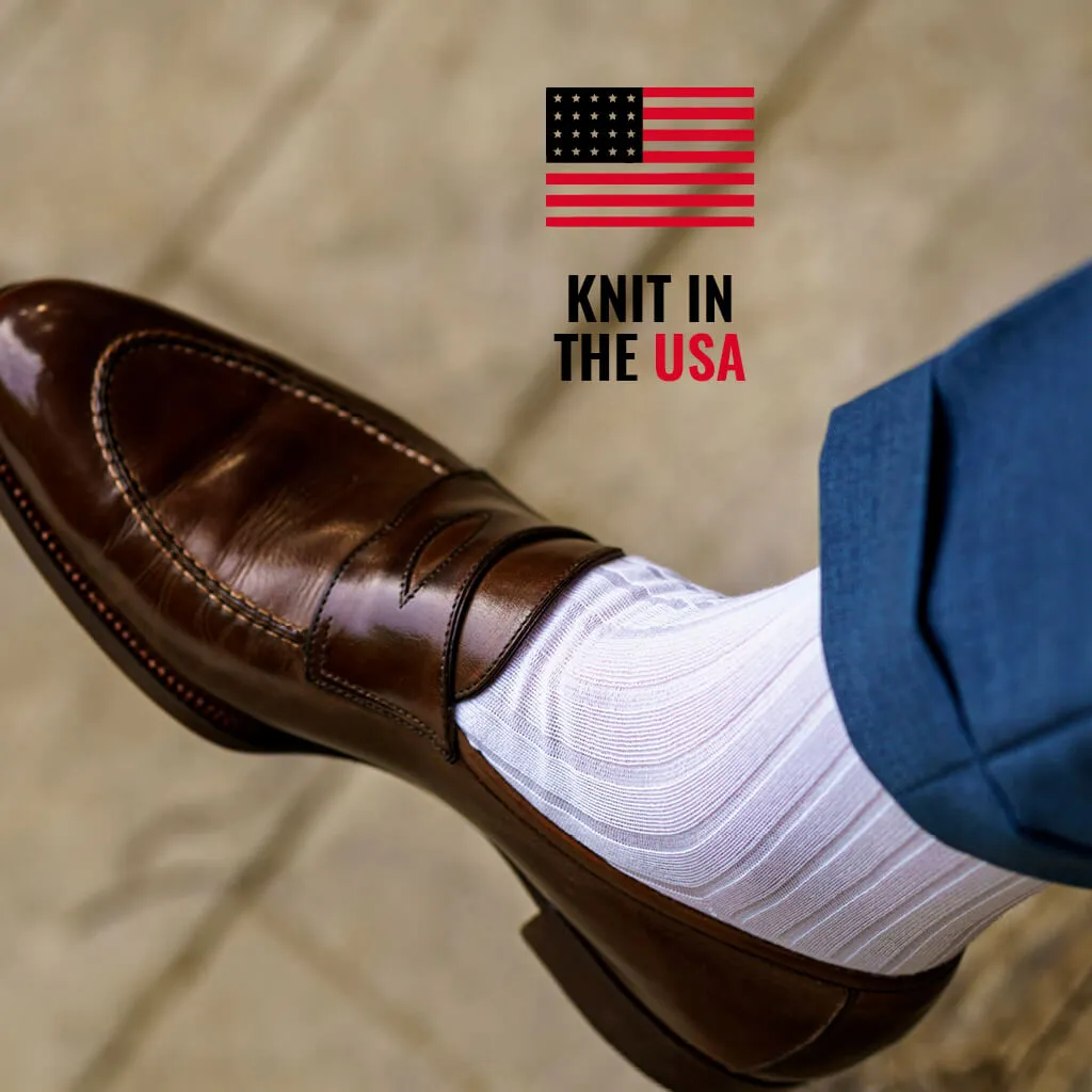 White Cotton Over the Calf Dress Socks sold by Boardroom Socks product image thumbnail 5