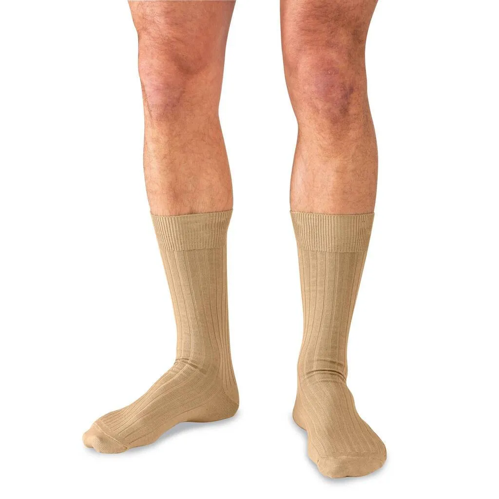 Khaki Cotton Mid Calf Dress Socks sold by Boardroom Socks