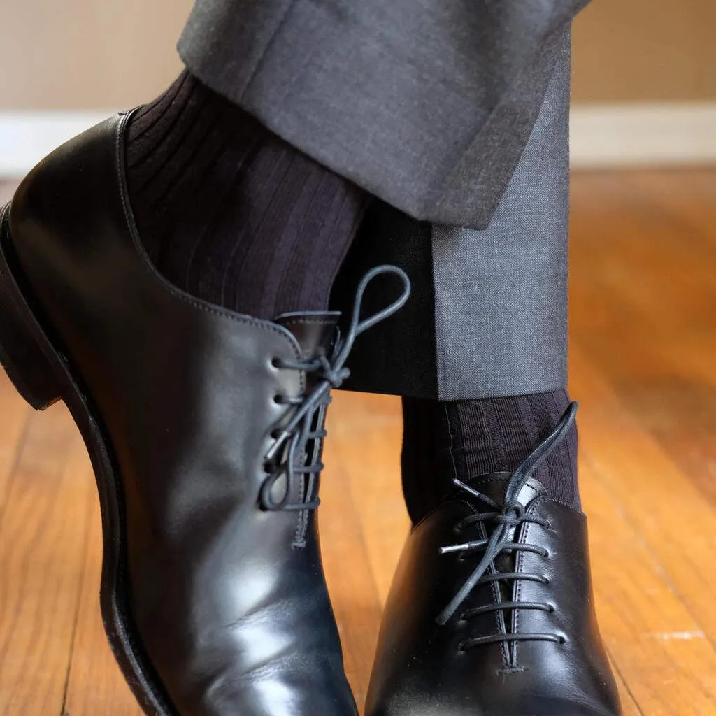 Black Cotton Mid Calf Dress Socks sold by Boardroom Socks product image thumbnail 4