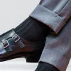 Black Merino Wool Mid Calf Dress Socks sold by Boardroom Socks