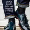 Black Merino Wool Mid Calf Dress Socks sold by Boardroom Socks