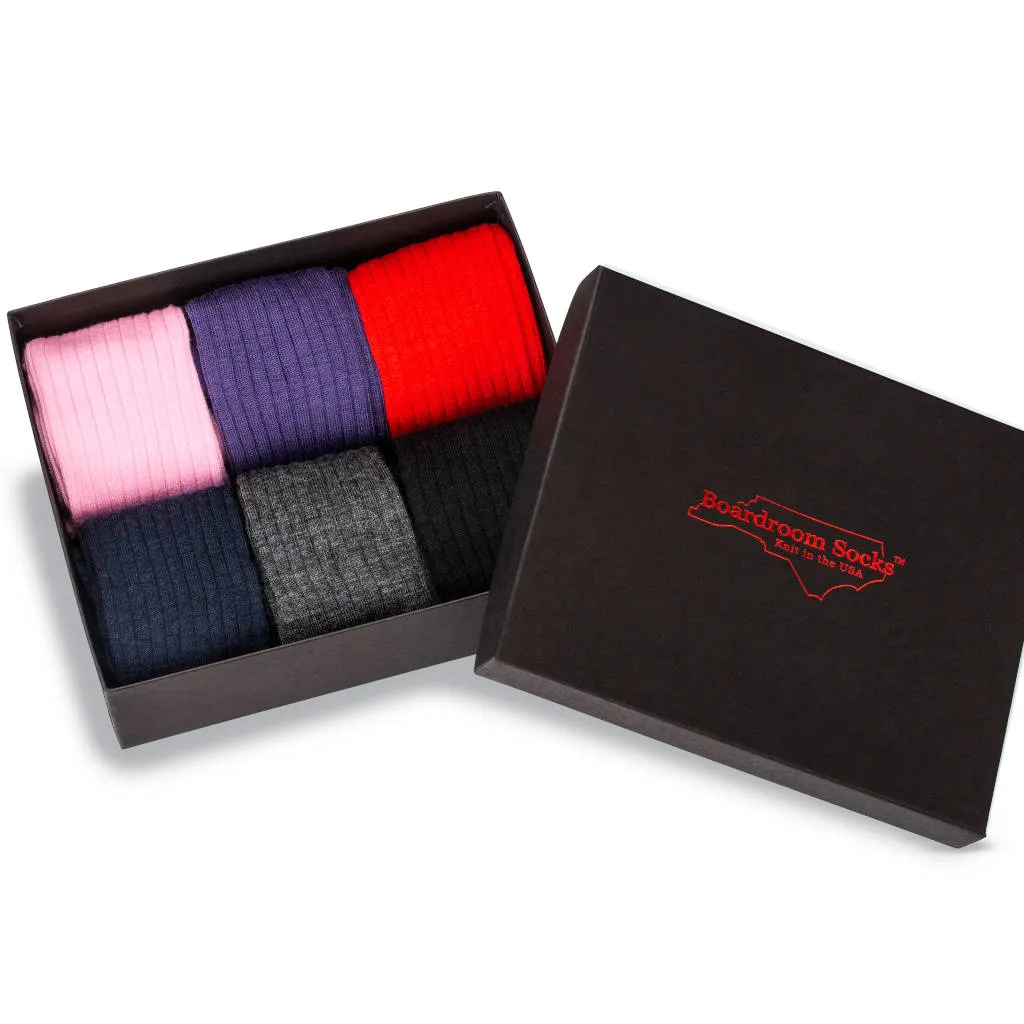 Merino Wool Over the Calf Dress Socks - 6 Pair Gift Box sold by Boardroom Socks product image thumbnail 2