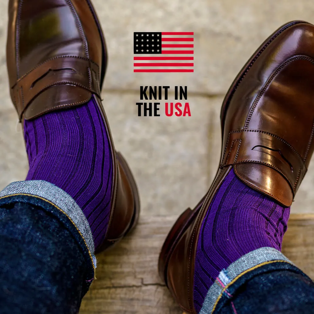 Purple Cotton Mid Calf Dress Socks sold by Boardroom Socks product image thumbnail 4