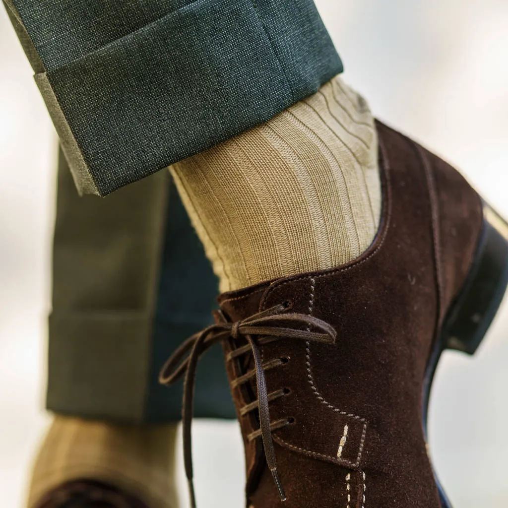Khaki Merino Wool Over the Calf Dress Socks sold by Boardroom Socks product image thumbnail 2