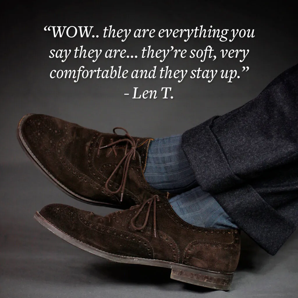 Grey Cotton Over the Calf Dress Socks sold by Boardroom Socks product image thumbnail 4