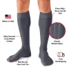 Grey Cotton Over the Calf Dress Socks sold by Boardroom Socks