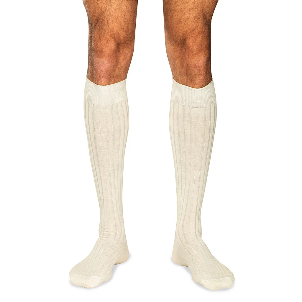Natural Merino Wool Over the Calf Dress Socks sold by Boardroom Socks