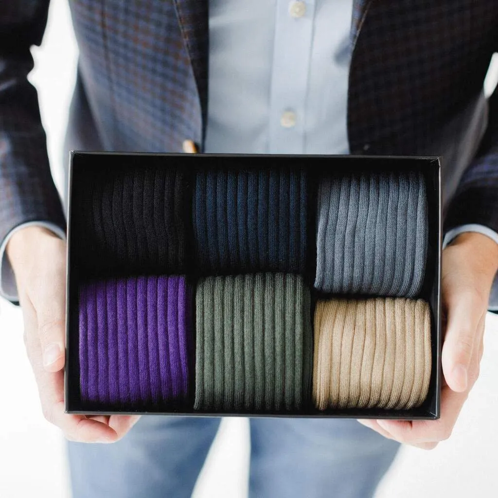 Cotton Over the Calf Dress Socks - 6 Pair Gift Box sold by Boardroom Socks product image thumbnail 3