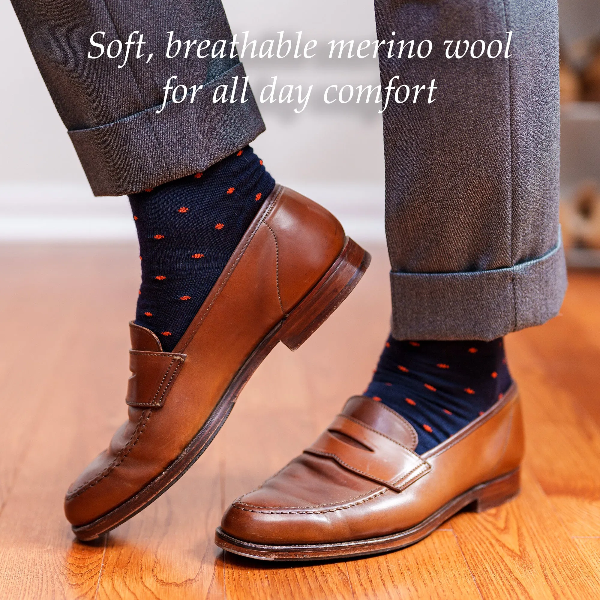 Merino Wool Mid-Calf Patterned Dress Socks - 6 Pair Gift Box sold by Boardroom Socks product image thumbnail 5