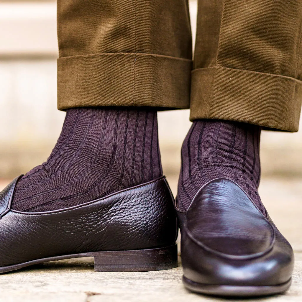 Brown Cotton Over the Calf Dress Socks sold by Boardroom Socks product image thumbnail 4