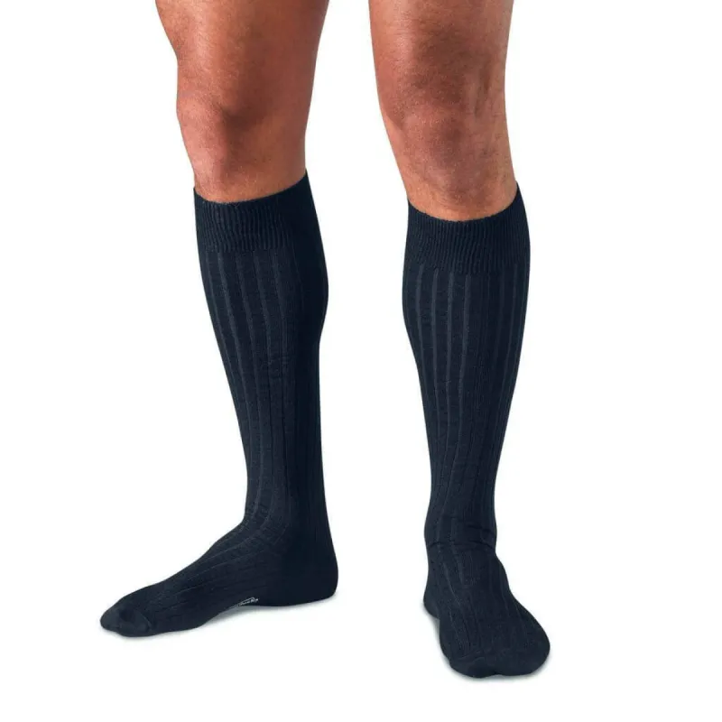Navy Merino Wool Over the Calf Dress Socks sold by Boardroom Socks