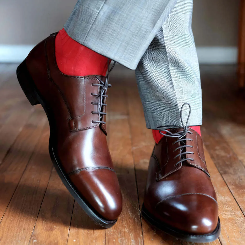 Red Merino Wool Over the Calf Dress Socks sold by Boardroom Socks product image thumbnail 2