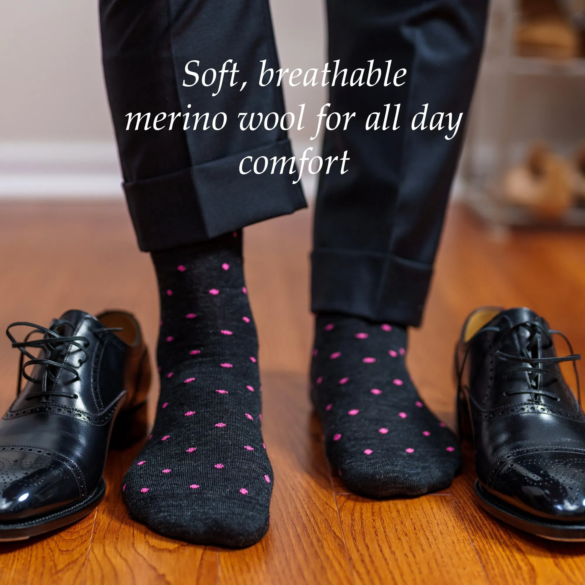 Merino Wool Mid-Calf Patterned Dress Socks - 6 Pair Gift Box sold by Boardroom Socks product image thumbnail 4