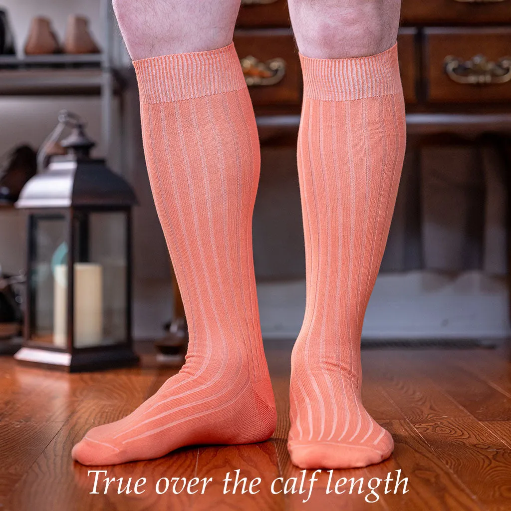 Peach Cotton Over the Calf Dress Socks sold by Boardroom Socks product image thumbnail 3