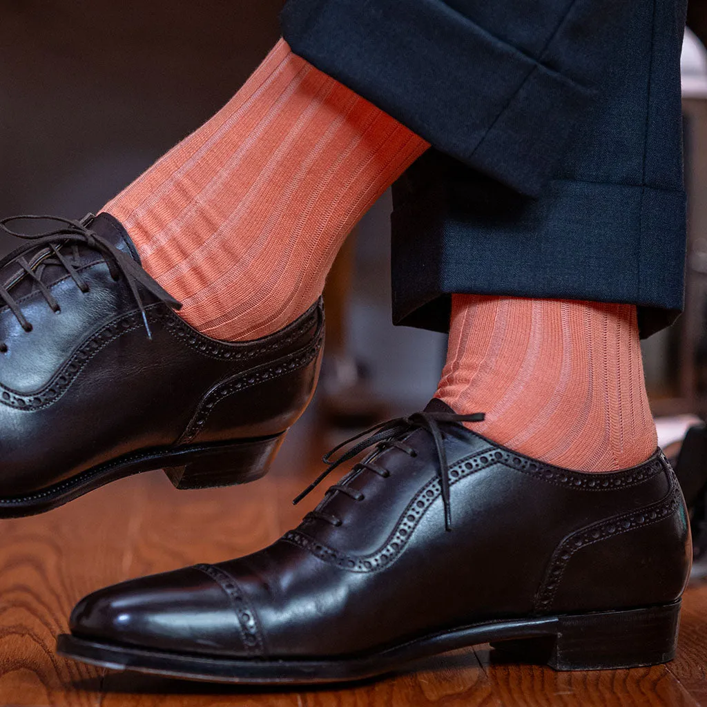 Peach Cotton Over the Calf Dress Socks sold by Boardroom Socks product image thumbnail 2