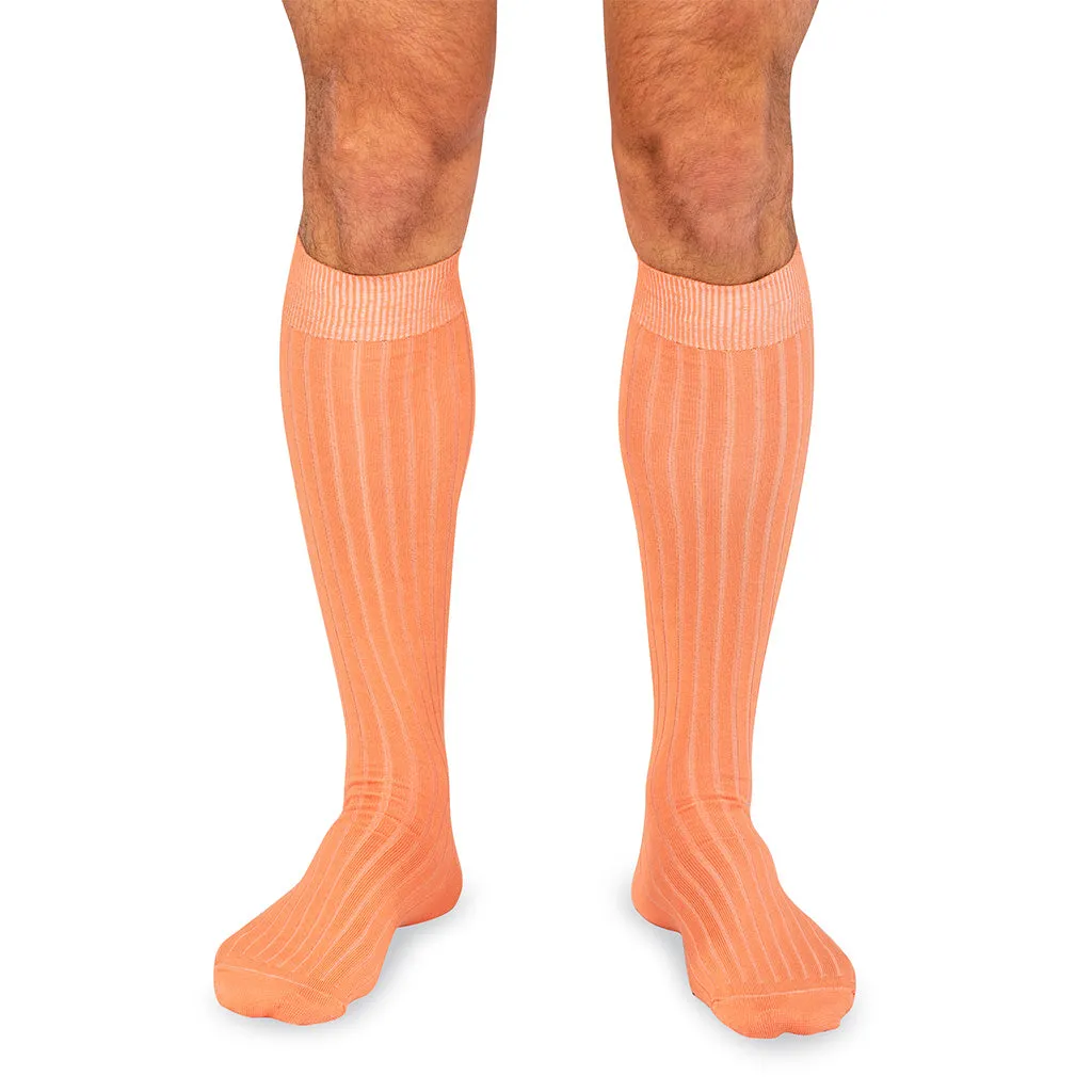 Peach Cotton Over the Calf Dress Socks sold by Boardroom Socks