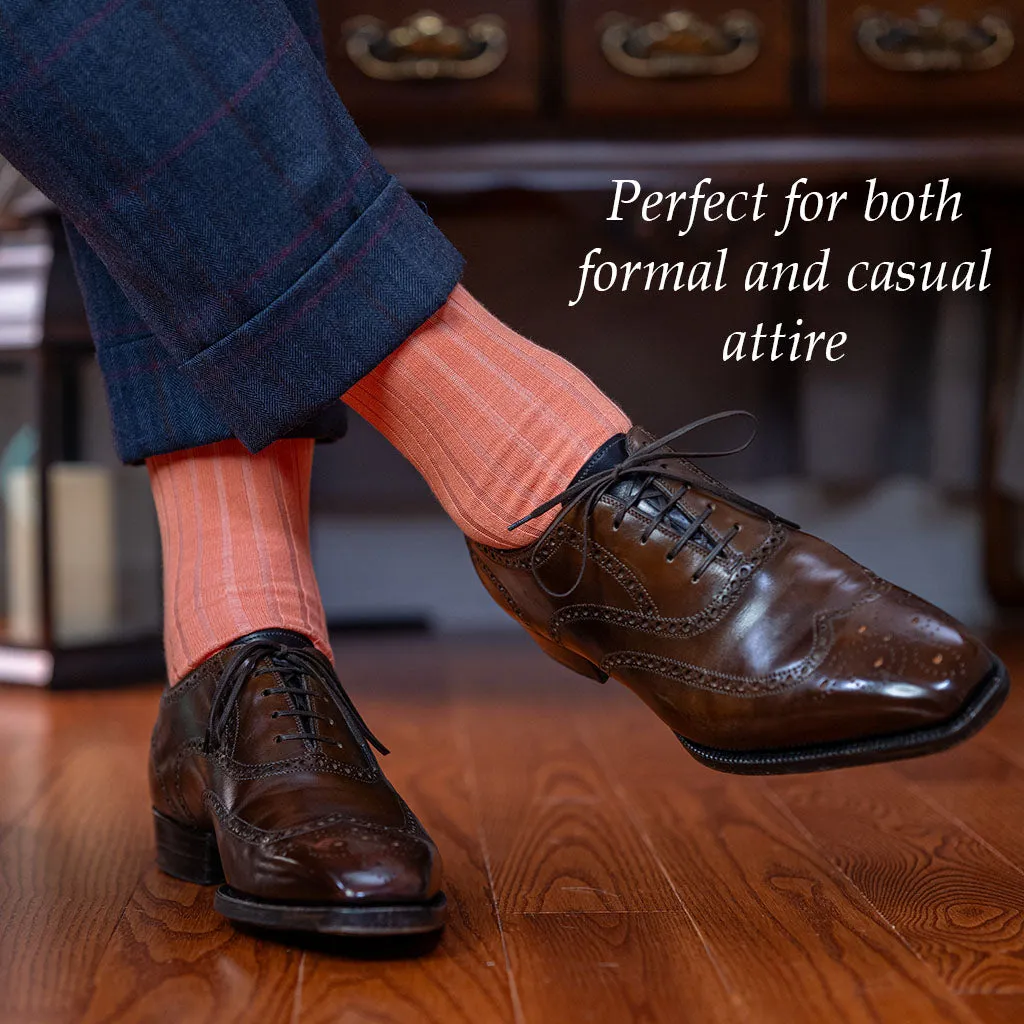 Peach Cotton Mid Calf Dress Socks sold by Boardroom Socks product image thumbnail 3