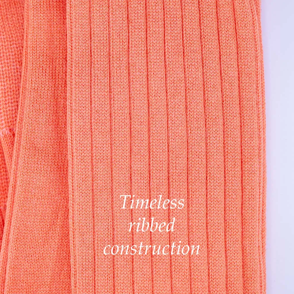 Peach Cotton Mid Calf Dress Socks sold by Boardroom Socks product image thumbnail 5