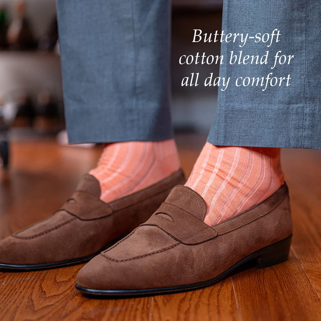 Peach Cotton Mid Calf Dress Socks sold by Boardroom Socks product image thumbnail 4