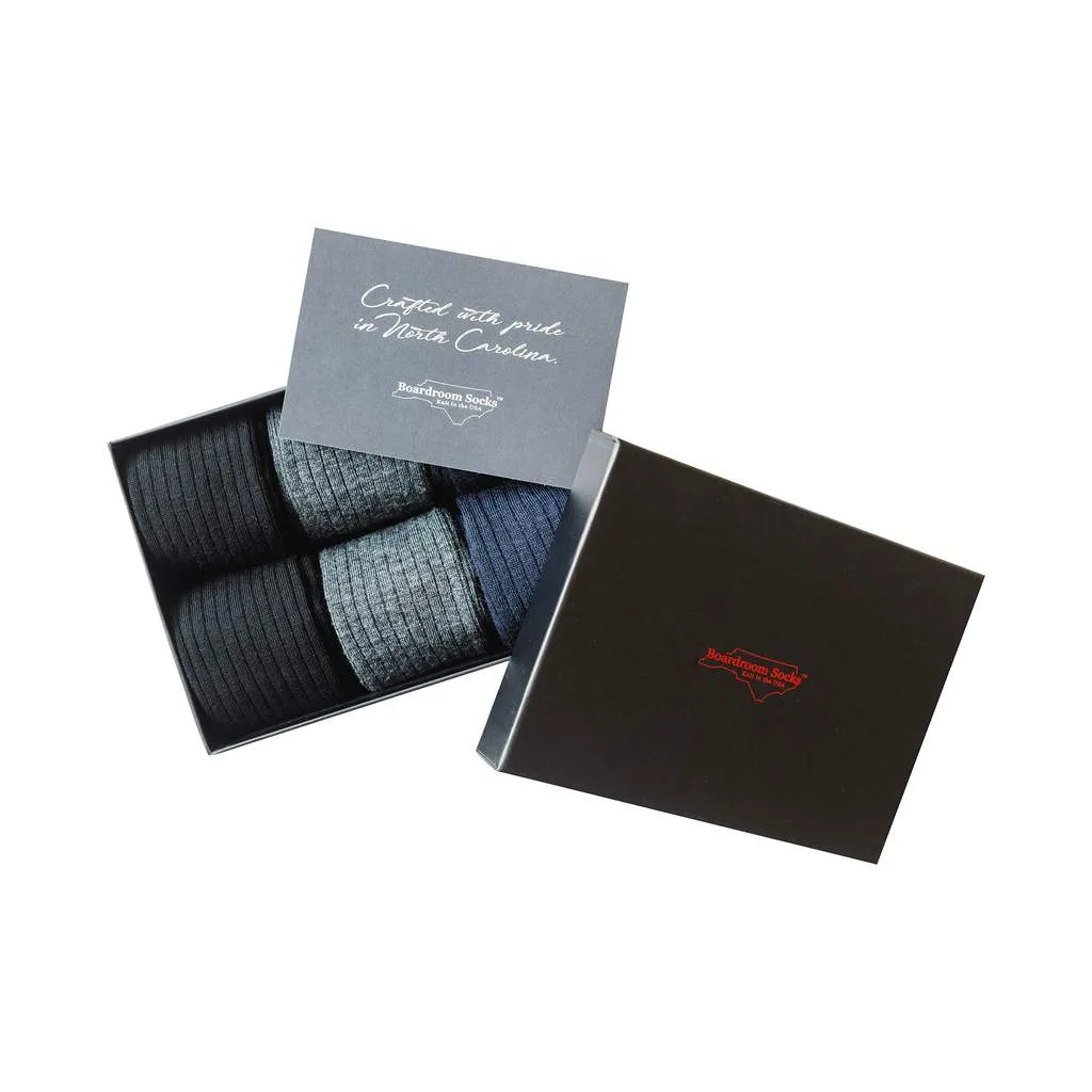 Merino Wool Over the Calf Dress Socks - 6 Pair Gift Box sold by Boardroom Socks product image thumbnail 2