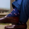 American Flag Navy Cotton Mid-Calf Dress Socks sold by Boardroom Socks