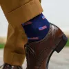 American Flag Navy Cotton Mid-Calf Dress Socks sold by Boardroom Socks